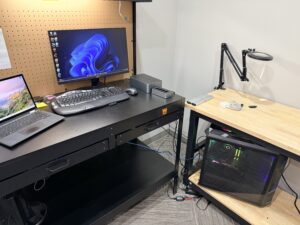 Technician bench during a slow computer diagnosis at KC Computer Staff in Blue Springs