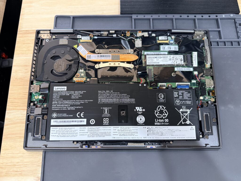 Opened laptop during power diagnosis at KC Computer Staff in Blue Springs