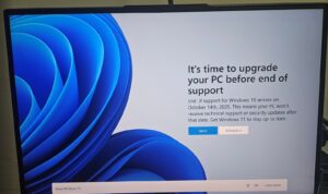 Laptop opened for upgrade assessment at KC Computer Staff in Blue Springs